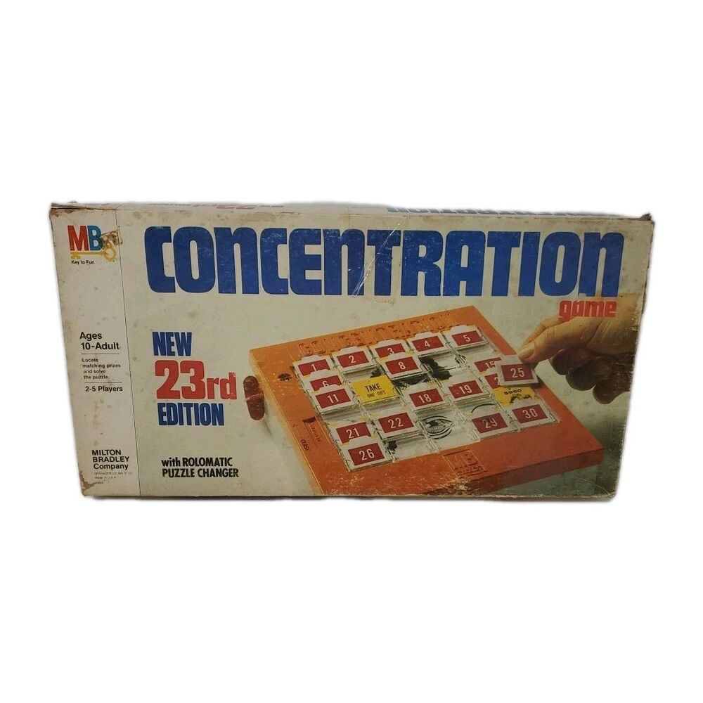 Milton Bradley 23rd Edition CONCENTRATION Game 1979 National Broadcasting Corp.